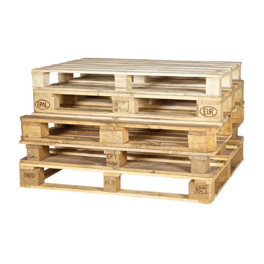 Gebruikte EPAL pallets gestapeld