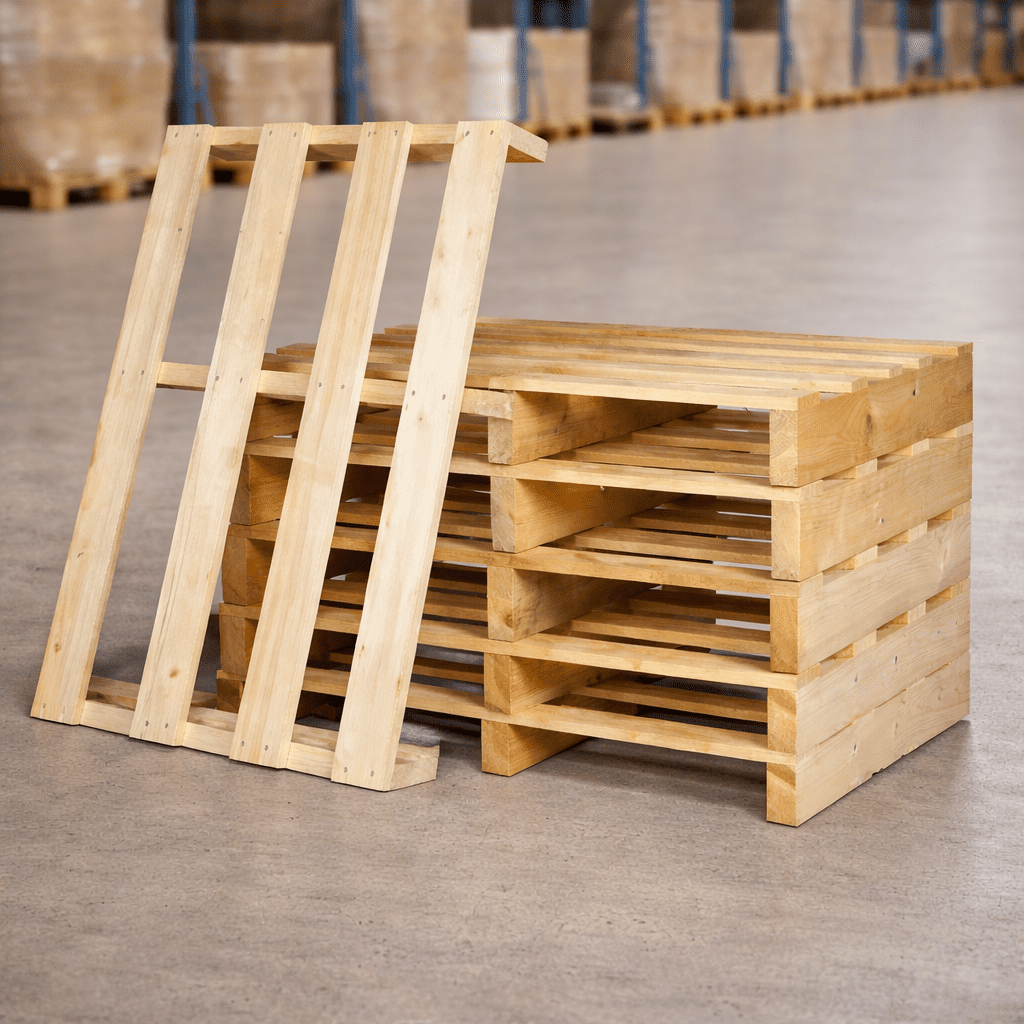 Nieuwe houten pallet detail — Tokim BV